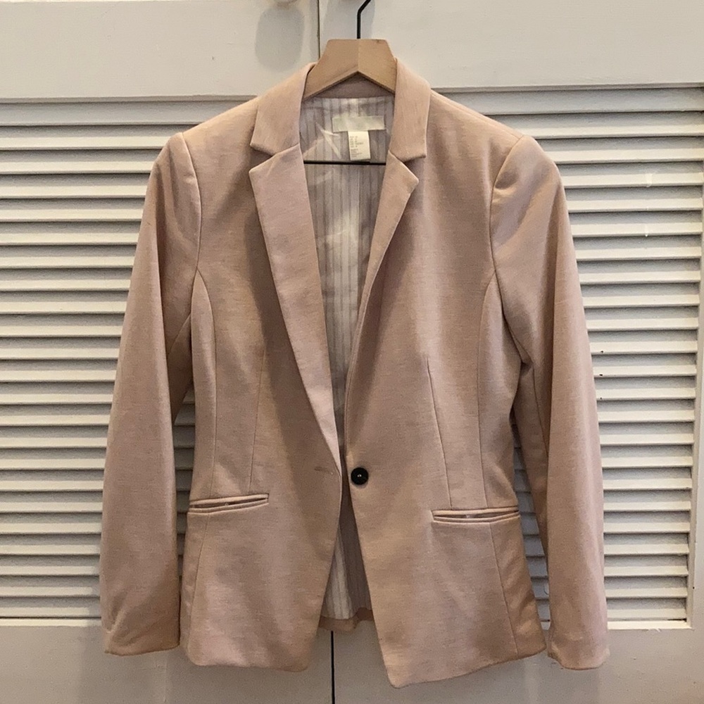 H&M lined light pink blazer size 8
